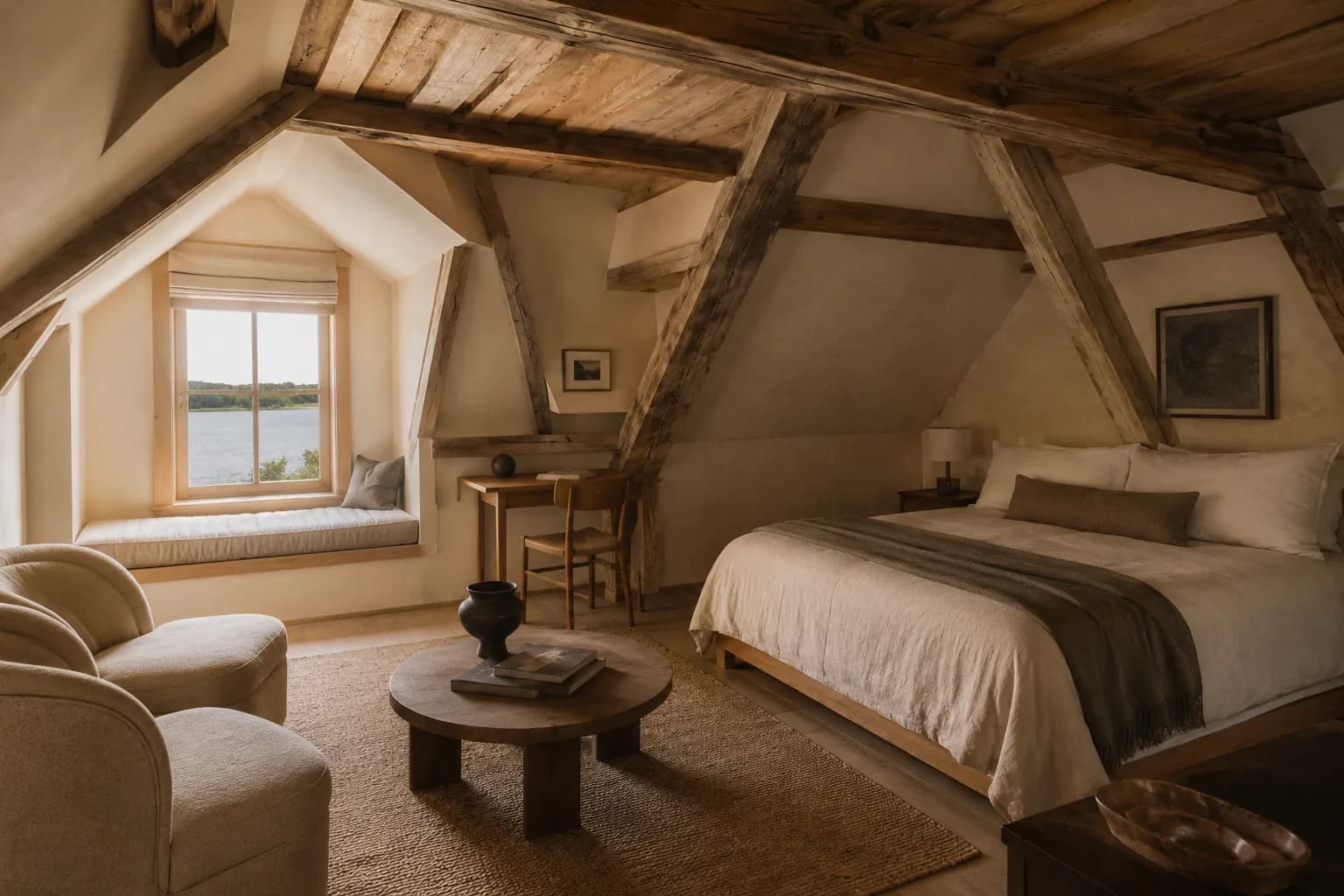 The Loft, the top floor of the house set under the eaves